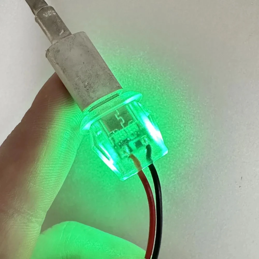 10PCS Female Connectors Transparent 2Pin USB Type-C With LED Lights Input Type Charging Socket Waterproof USB-C Power Port image 2