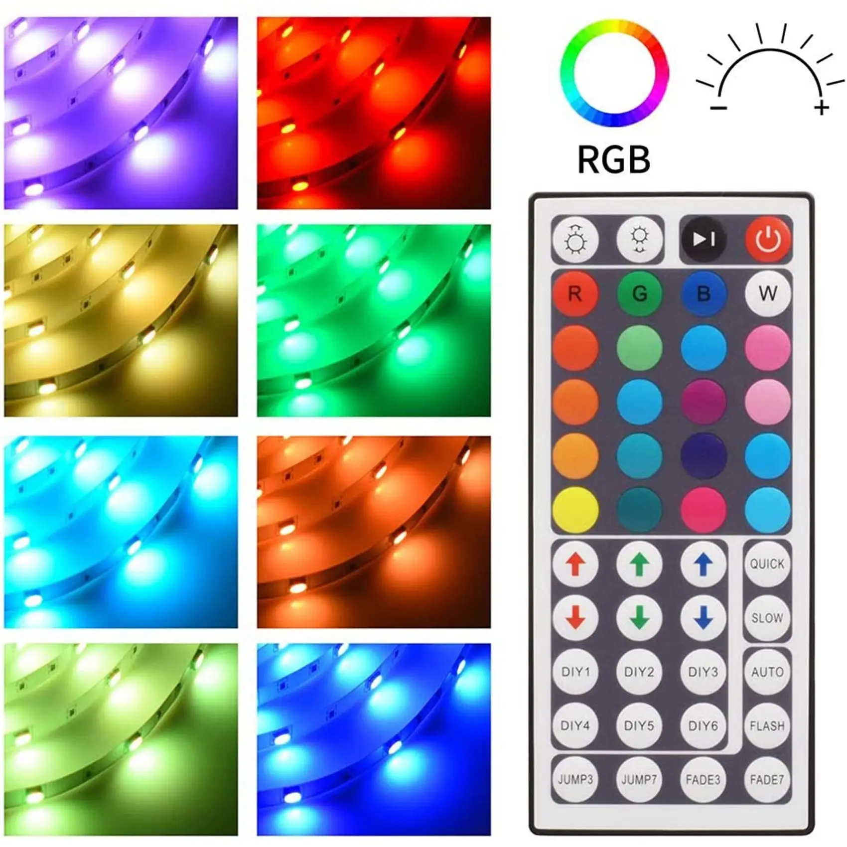FFYY-DC12V RGB LED تحكم + 44 مفاتيح التحكم عن بعد RGB صندوق التحكم IR شرائط مصباح تحكم لشريط إضاءة 2835 5050 RGB