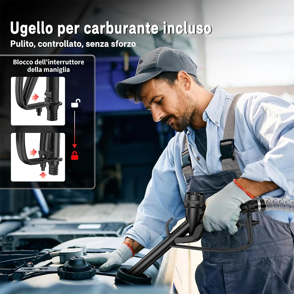 Pompe de transfert de carburant électrique 12V Taskstar avec tuyaux 13GPM pour diesel, kérosène, huile de transformateur – Pompe auto-amorçante pour maison et ferme