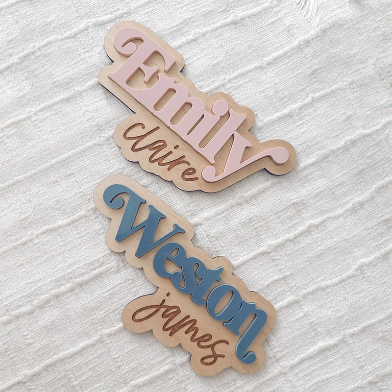 Custom Baby Name Sign Personalized Wooden Baby Birth Announcements Baby Shower Gifts Newborn Name Plaque
