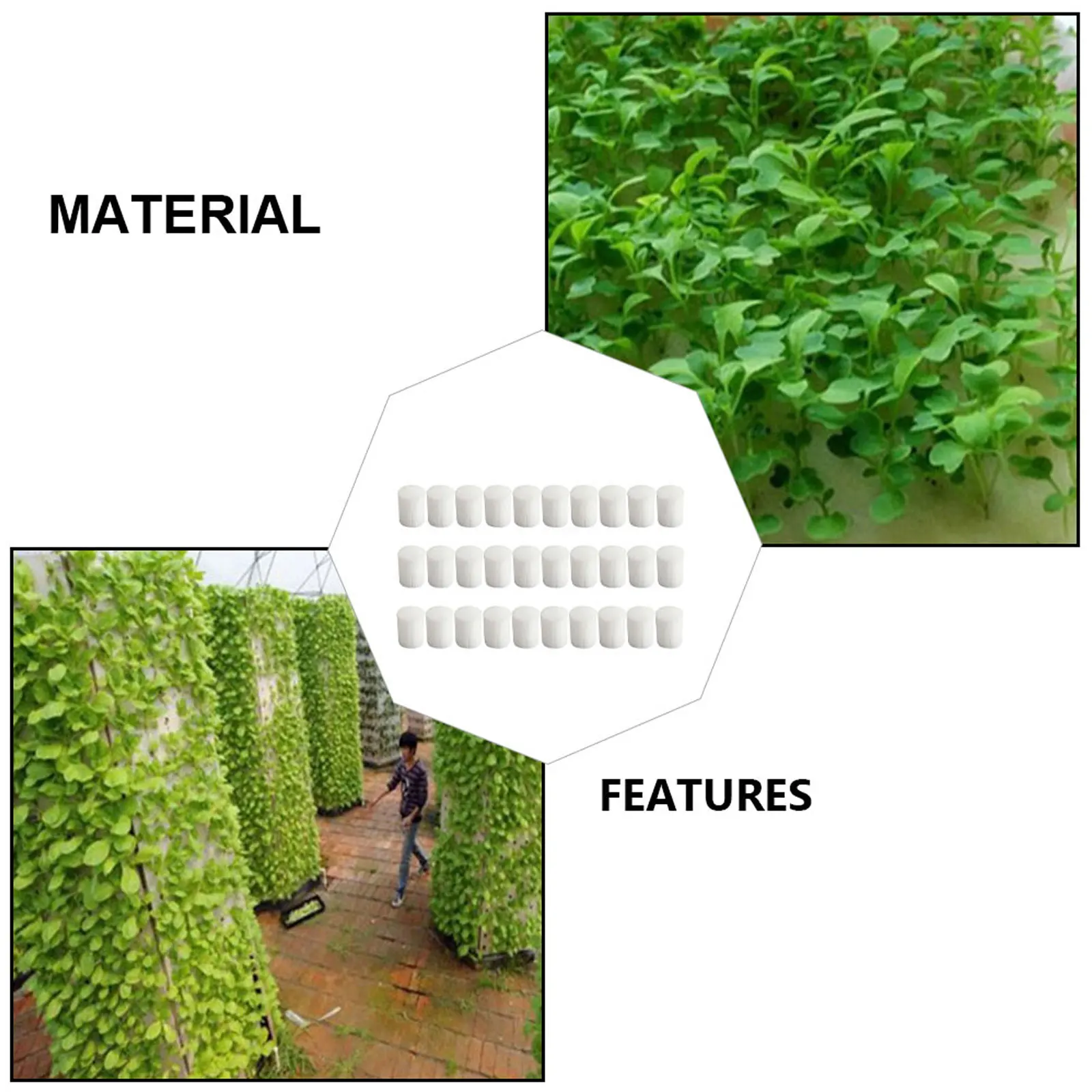 

120 Pcs Hydroponic Vegetable Sponge White Sprout Growing Soilless Cultivation Gardening Tools Planting Seedlings