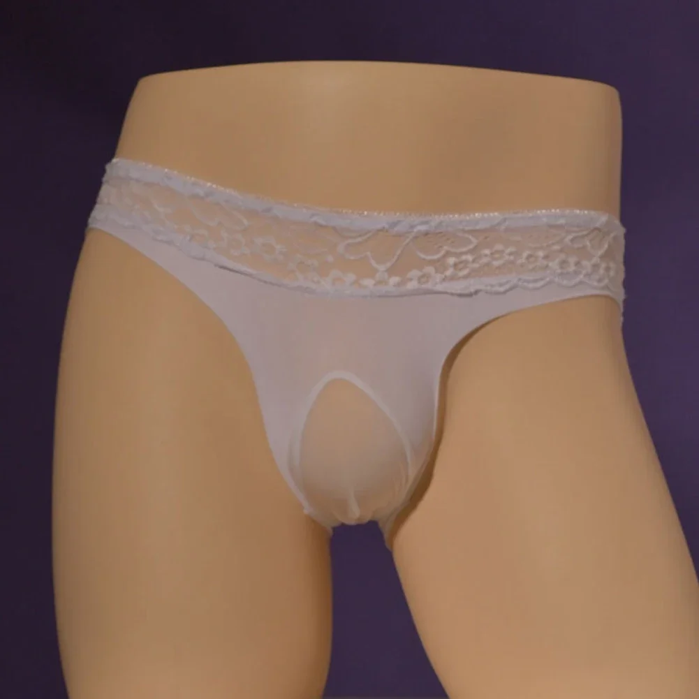 الرجال مثير ملخصات الدانتيل الملابس الداخلية تنفس مثير لينة رقيقة شبكة العشير منخفضة الخصر سراويل مريحة #5