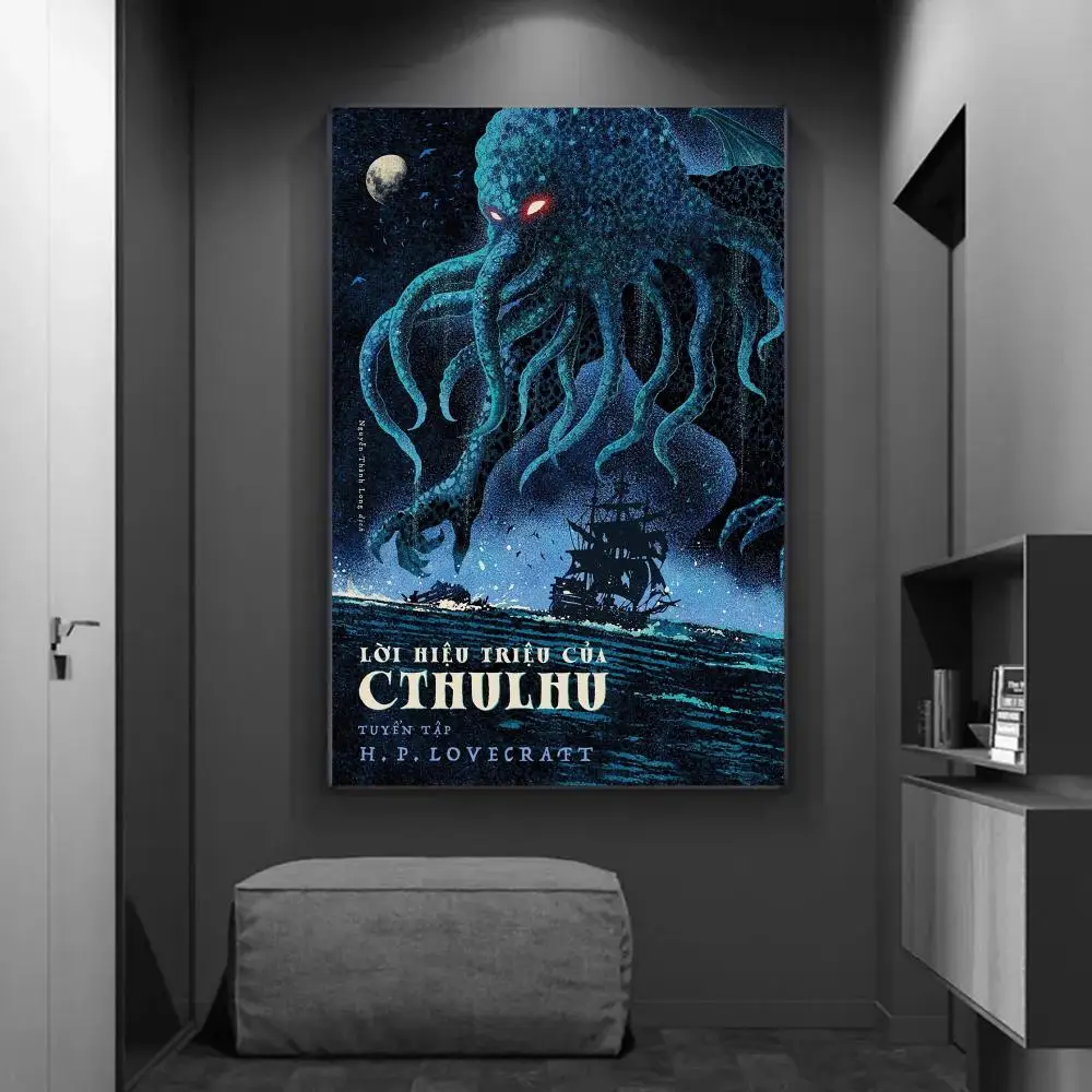 H. P. Lovecraft Cthulhu Vintage Posters Sticky Whitepaper Prints Posters Artwork Posters Wall Stickers