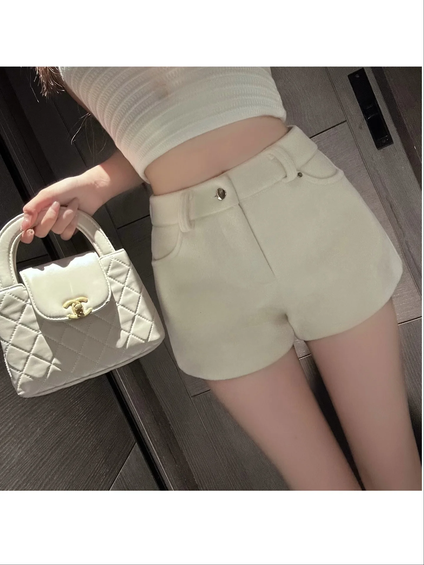 

Luna High Waist Thiened Woolen Wide Leg Pants New Arrival Winter Casual Sle Ladies Premium Quali Faionable Bootcut