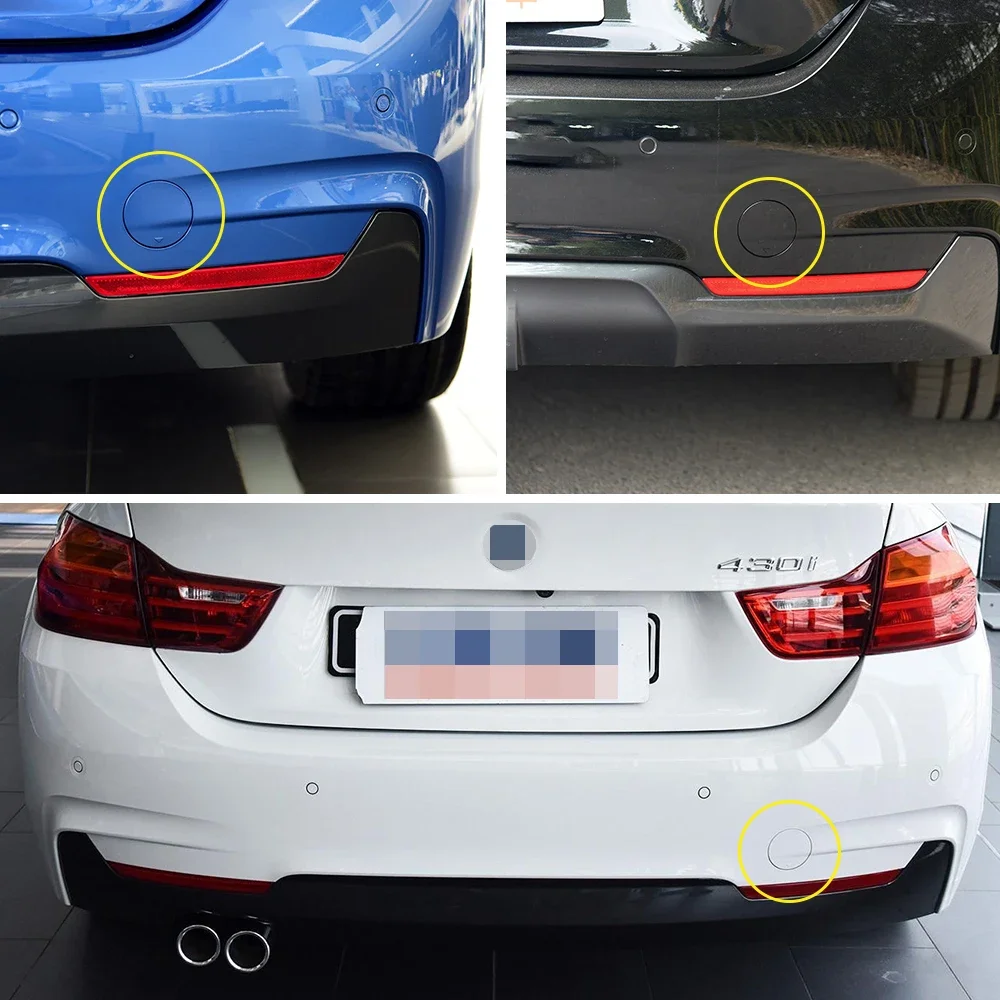 ل BMW F32 F33 F36 M الرياضة مانع صدمات خلفي للسيارة سحب هوك غطاء غطاء أبيض لسيارات BMW 4 Series 425 428 430 440i 2014-2020 51128060849