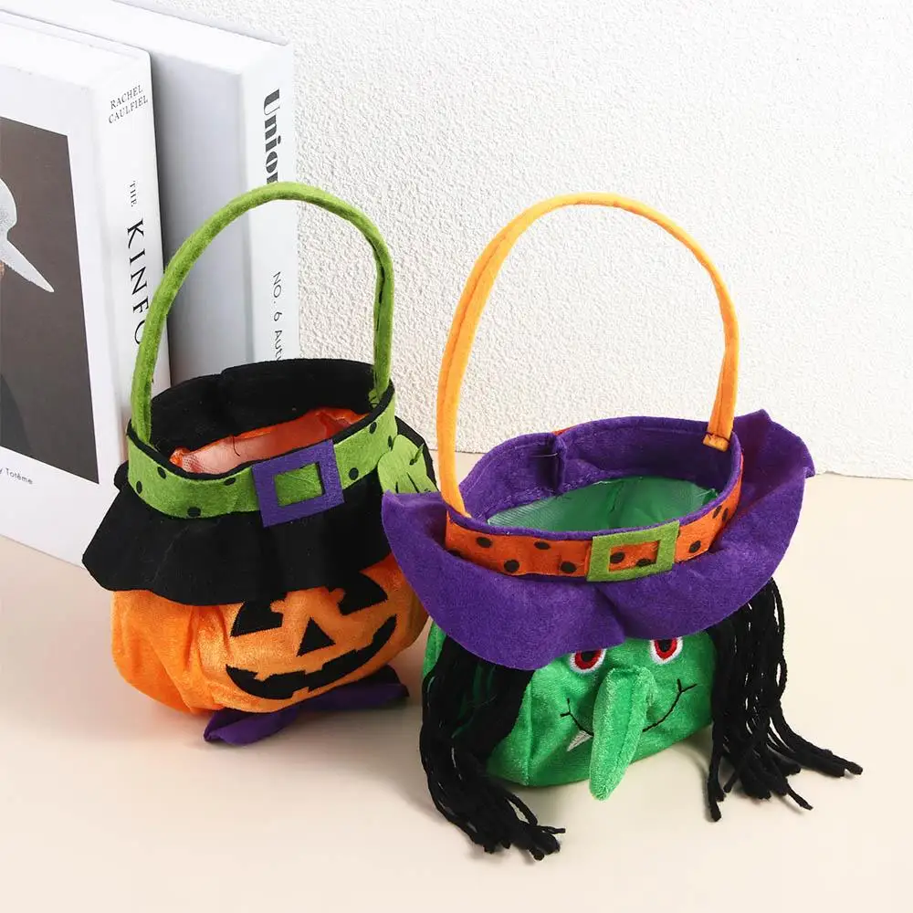 Bambini strega regalo cesto zucca borsa Halloween Candy Bag Tote Bags Loot Bag