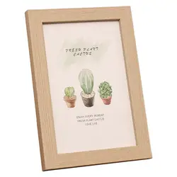 8/10-Inch Wooden Photo Frame Glass Back Support Modern Desktop Picture Display Album Frame Home Decor