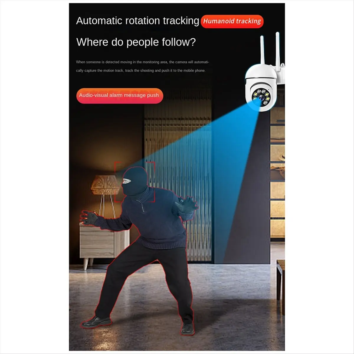 ل77A 5G واي فاي 360 °   كاميرات المراقبة تتبع كامل اللون للرؤية الليلية حماية الأمن كاميرا الحركة في الهواء الطلق الاتحاد الأوروبي التوصيل #1