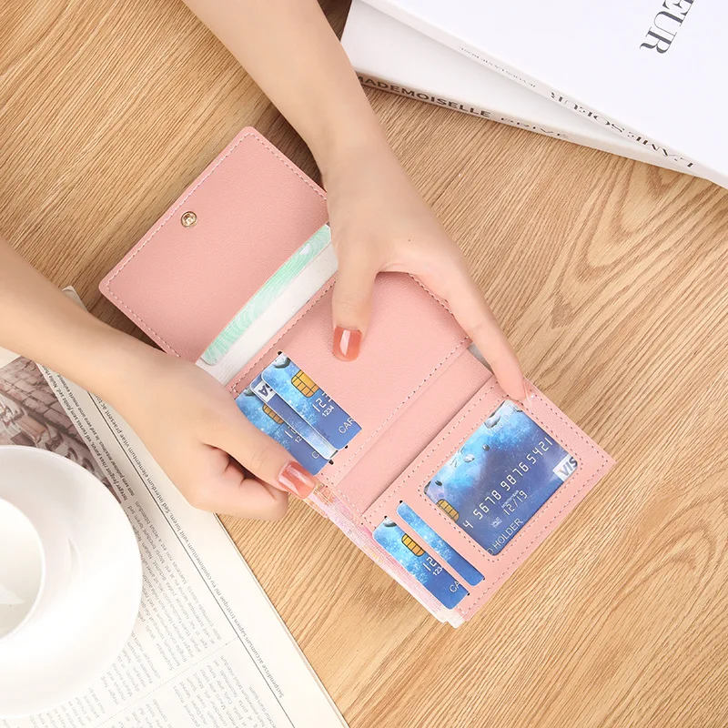 2025 New Multi Slot Short Mini Wallet for Women 30% Off Mini Wallet Japanese and Korean Version Cow Card Purse Bag for Women