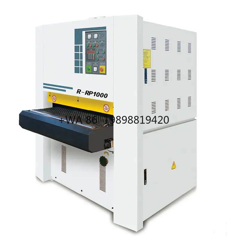 1000mm Woodworking Timber Wood Drum Cabinet Vacuum Wide Belt Thickness Conveyor Polishing Calibrating Sander Sanding Machine