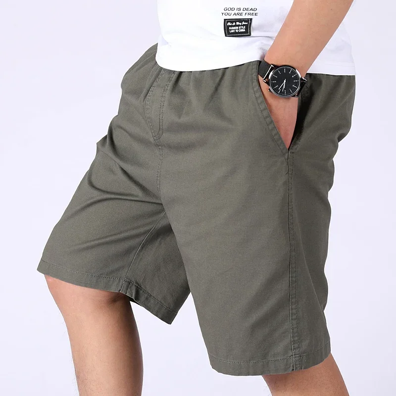 Men's Cotton Cargo Shorts Streetwear Men Casual Summer Breathable Washed Cotton Shorts Sports Shorts 5XL Workwear Short Pants