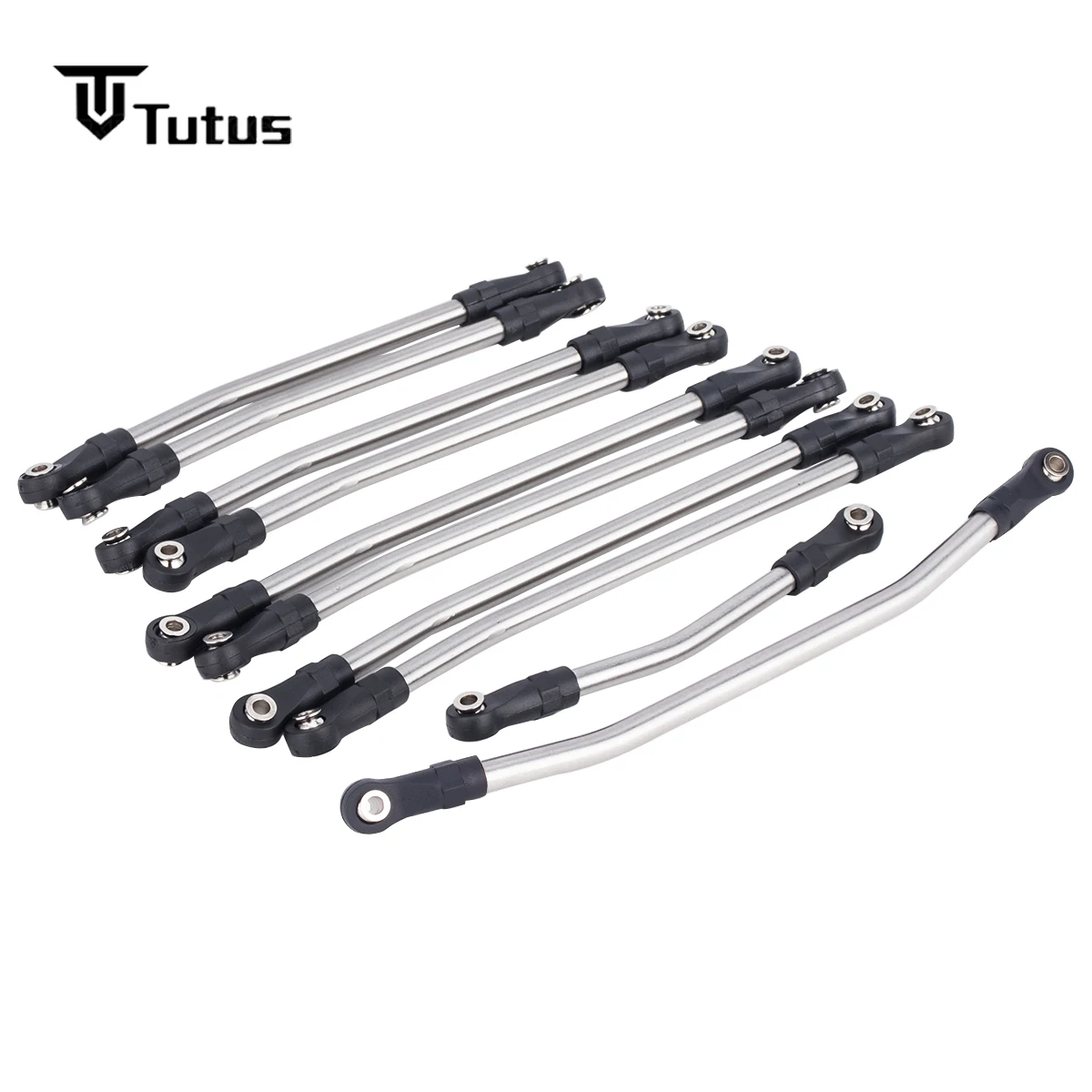 10 pcs/lot 313mm/324mm Metal Link Set Linkage Steering Rod with Nylon End Kit for Axial SCX10 SCX10II 90046 1/10 RC Crawler Car
