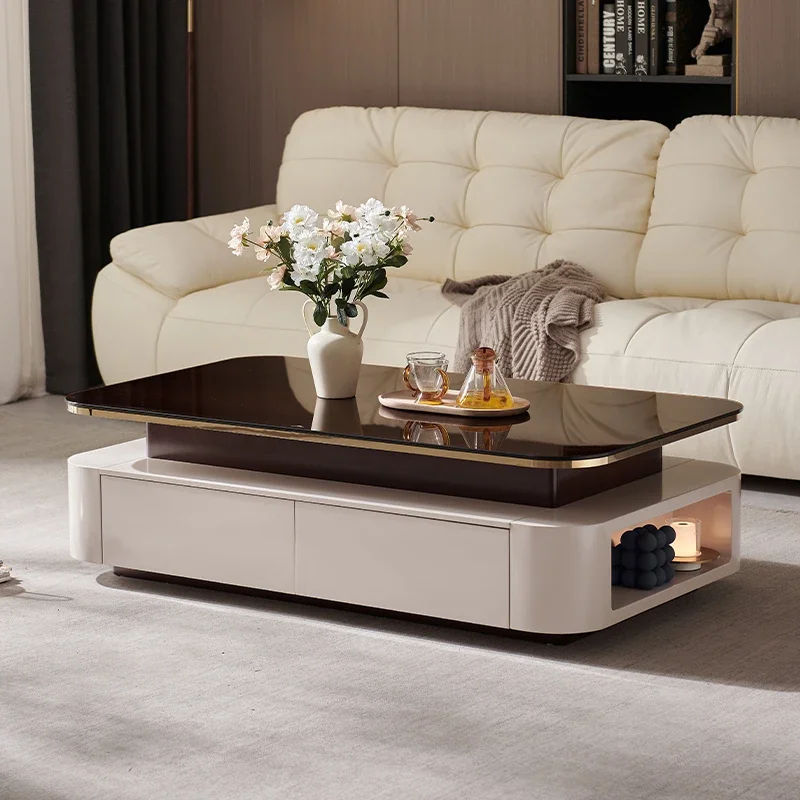 

Гостиная Nordic Wood Роскошный простой журнальный столик для хранения ящиков Эстетическая Mesa Вспомогательная мебель для дома дизайнерская