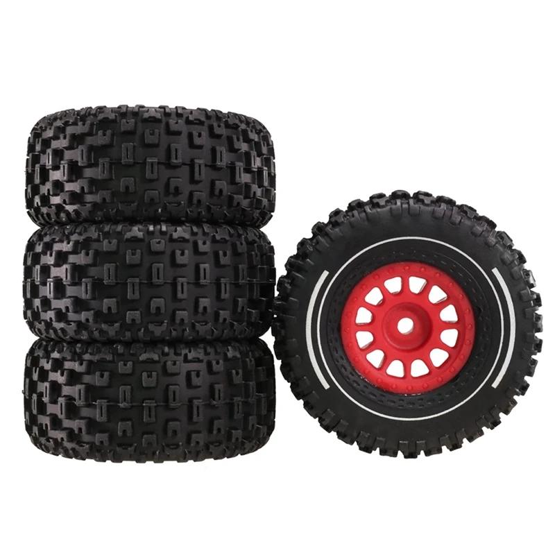 The New4pcs 65Mm Rubber Tire Tyre 12Mm For 1/14 MJX 14301 14302 14303 RC Car Upgrade Parts Accessories