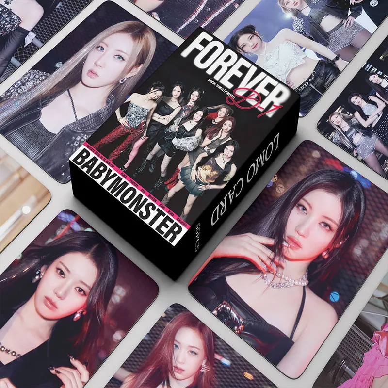 

55Pcs/Set Kpop BABY MONSTER New Album BATTER UP Lomo Cards HARAM HD Photocards Girls Photo Card For Collection Fans Gift