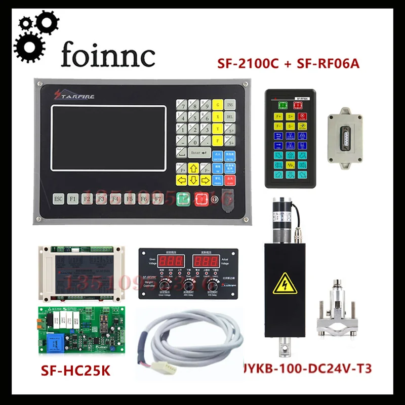 2023 Hot Sale! Cnc Plasma Kit Sf2100c+sf-hc25k+sf-rf06a Wireless Remote Control+thc Lifter Jykb-100-dc24v-t3 Lifter