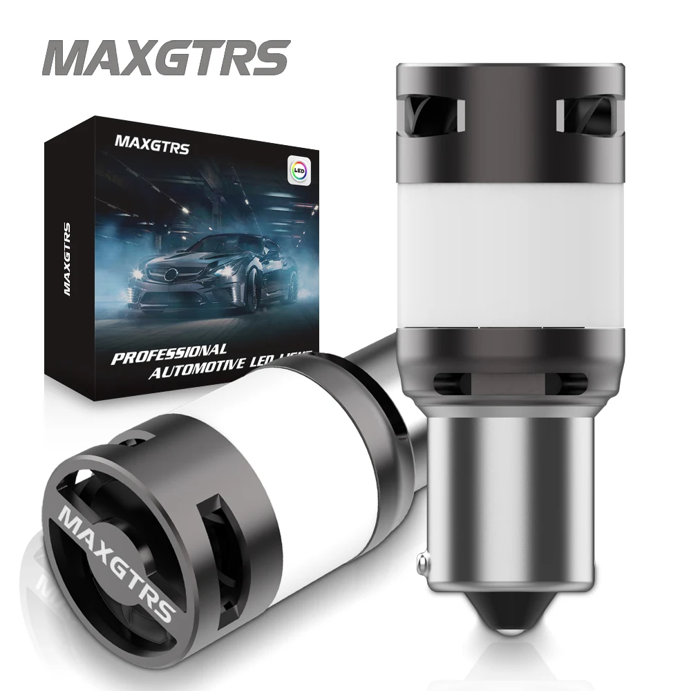 

2Pcs BA15S P21W LED Canbus No Hyper Flash Amber Yellow T20 W21W 7440 WY21W 1156 BAU15S PY21W LED Bulbs Car Turn Signal Light 12V