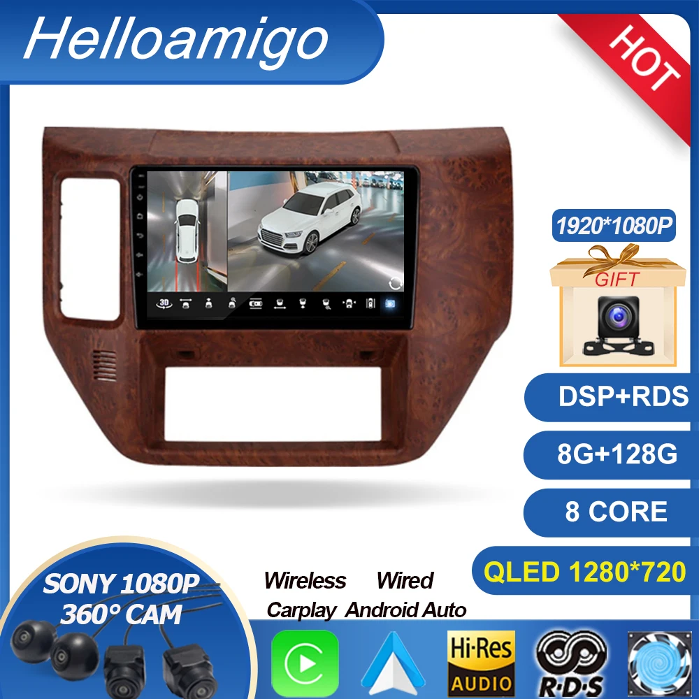 

For Nissan Patrol V 5 Y61 2004-2021 Car Radio Multimedia Player Auto Radio GPS Carplay 4G WiFi DSP Bluetooth Android 12