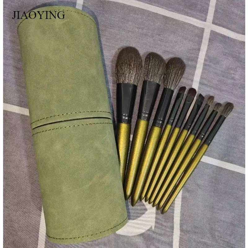 Horsehair 9 Makeup Brush Set Portable Makeup Tool Foundation Makeup Brush Concealer Foundation Makeup Brush Set