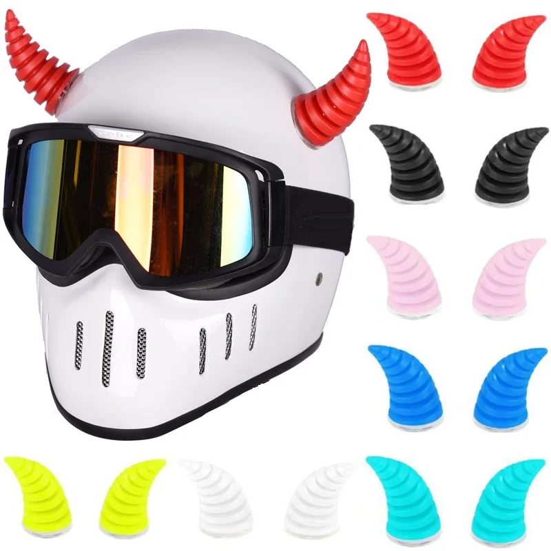 1 PCS Motorcycle Helmet Devil Sheep Horns Motocross Electric Bike Car Styling Decoration Stickers Universal Helmet Accessories