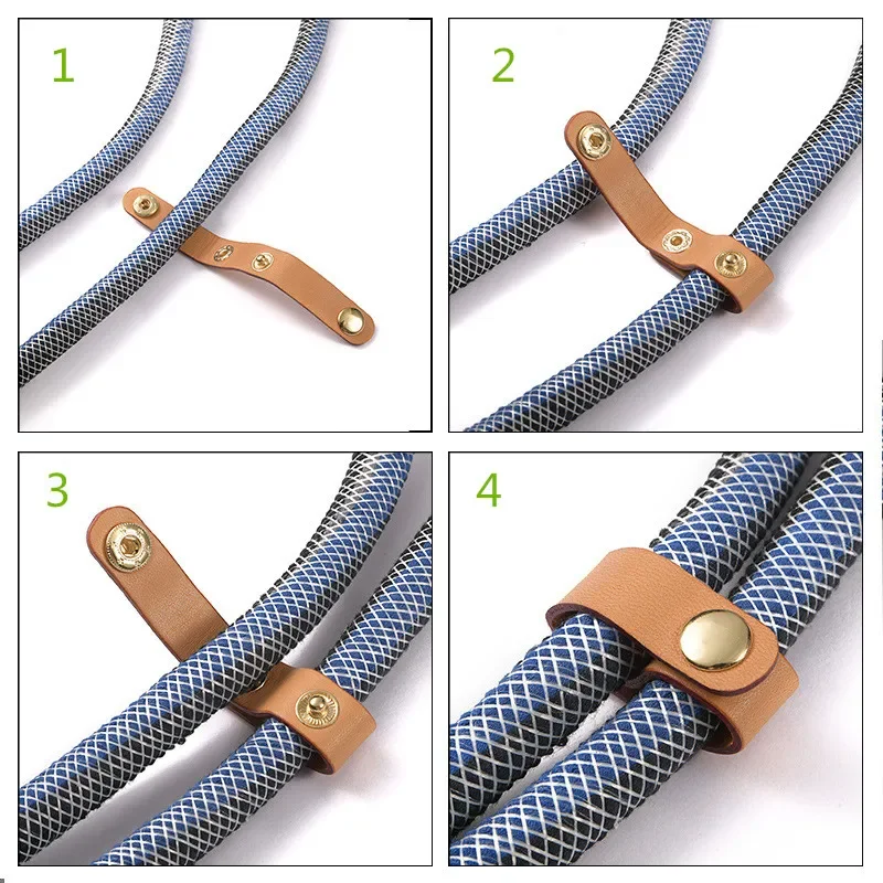 Vegetable Tanned Calf Leather Button Buckle Parts Accessories For Designer Handbag Handle Strap Fastening Loop Ring Binder