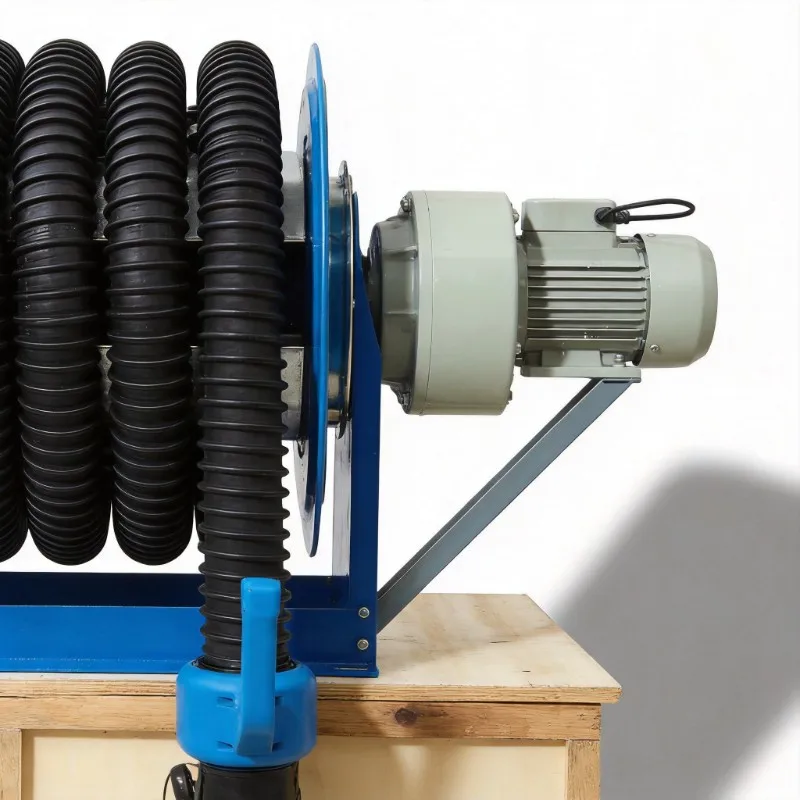 Top‑Rail Sliding Crab Hose Reel, Workshop Automobile Exhaust Discharge Equipment, Vehicle Exhaust Gas Extraction System