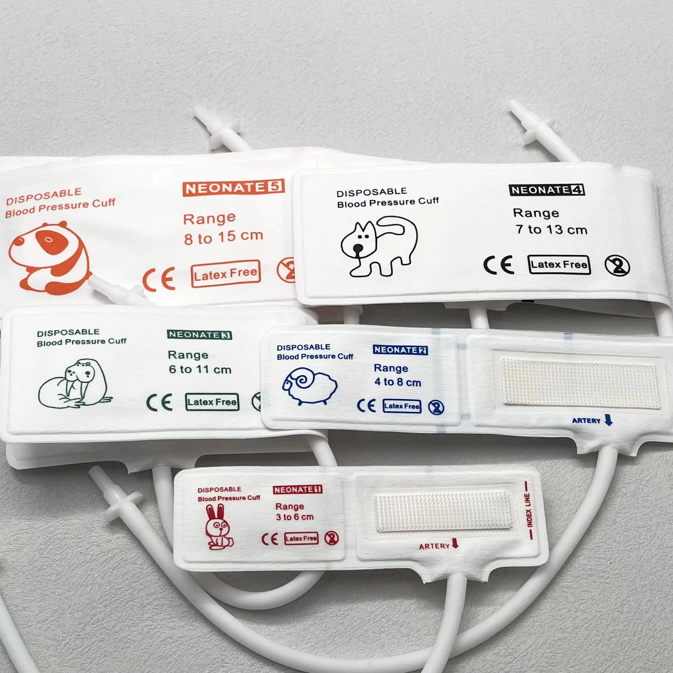 Small Animal Blood Pressure Cuff BP Monitor Cuffs Single-tube Cuff For Dogs Cats Vet Disposable Non-woven fabric