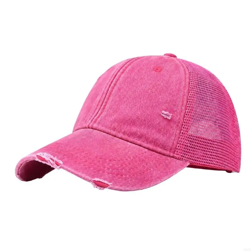 2026 New Adult Unisex Ball Cap with Curved Brims for Eye Shade, Weathered Finish, and Breathable Rear Mesh Paneling for Casual