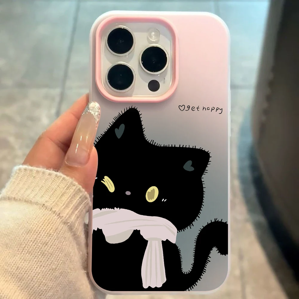 Funda para Teléfono con Diseño de Gato Blanco y Negro para Parejas, Color Caramelo, para Xiaomi 14T 15T Pro Xiaomi 17 Pro Max Xiaomi Mi 11 Lite 5G, Resistente a Golpes