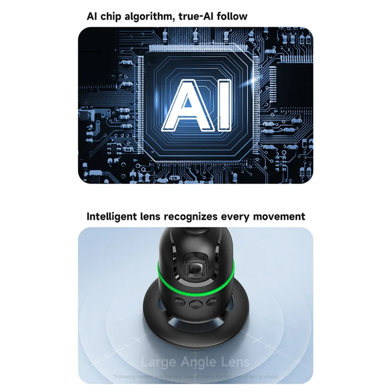 FORW-NEW P03 Pro 360 Rotation Gimbal Stabilizer AI Following Face Tracking Desktop Gimbal PTZ For Smartphone Live