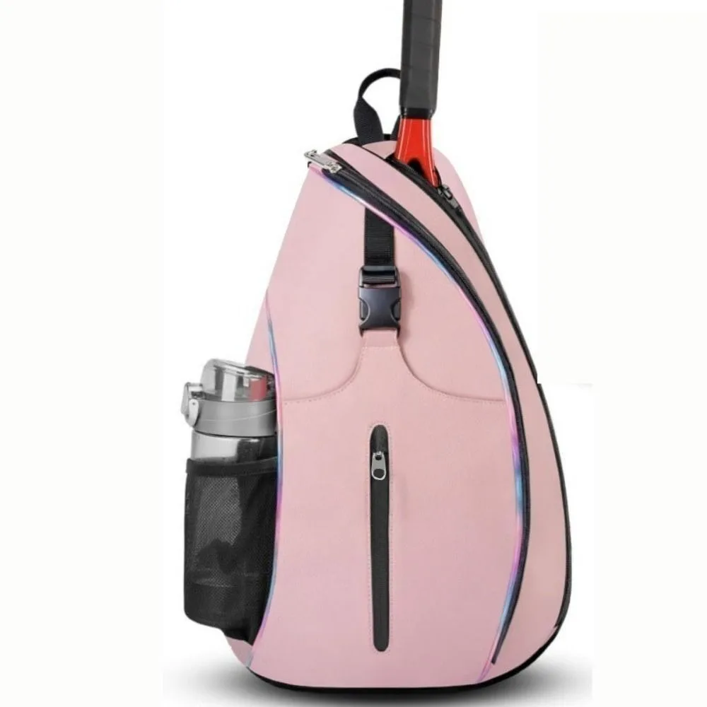 حقيبة ظهر مضارب كرة البيسبول ذات سحاب إغلاق، سعة كبيرة، مضرب تنس قابل للعكس، حقيبة حمل قوية ومتينة