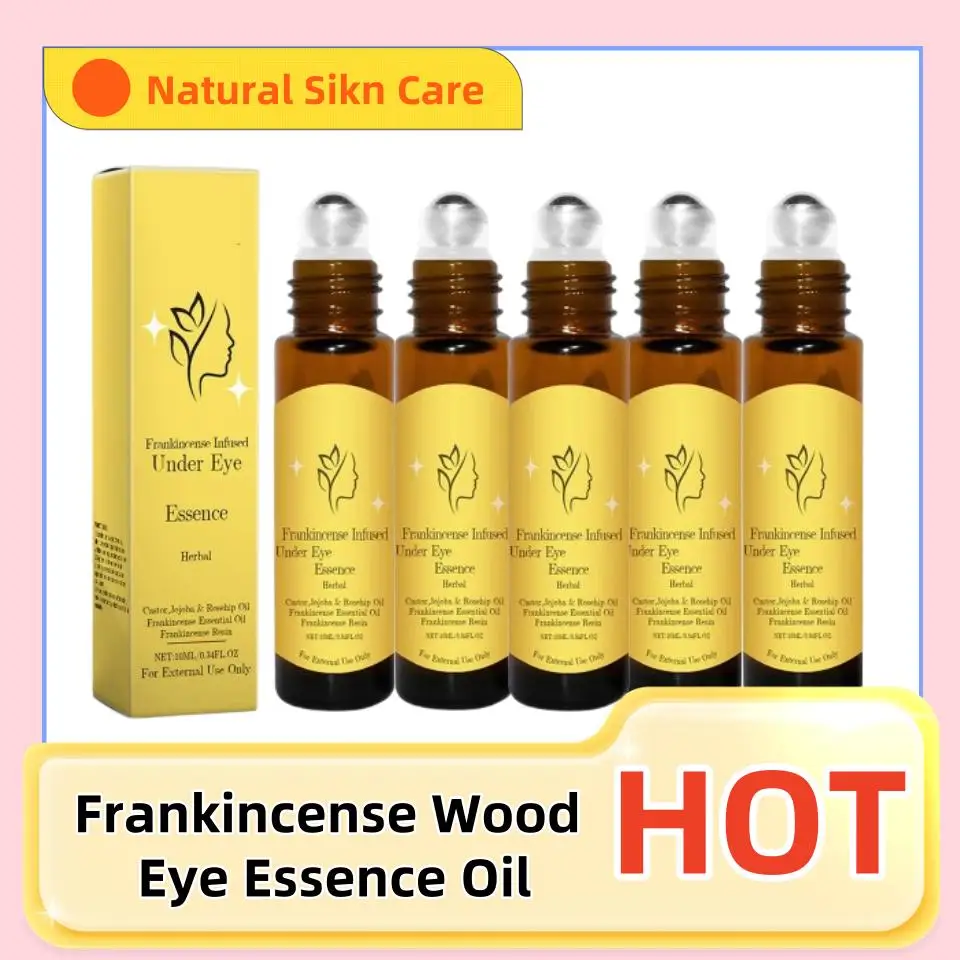 1/2/3/5Pcs Frankincense Infused Under Eye Essence Oil Natural Moisturizing Eye Skin Serum Anti Aging Skin Care Beauty Care