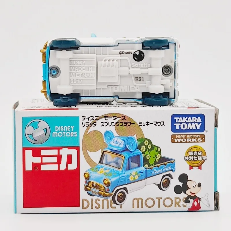 TAKARA TOMY Tomica DISNEY MOTORS Mickey Lentebloem Truck Legering Speelgoedmotorvoertuig Diecast Metaal Model Geschenken