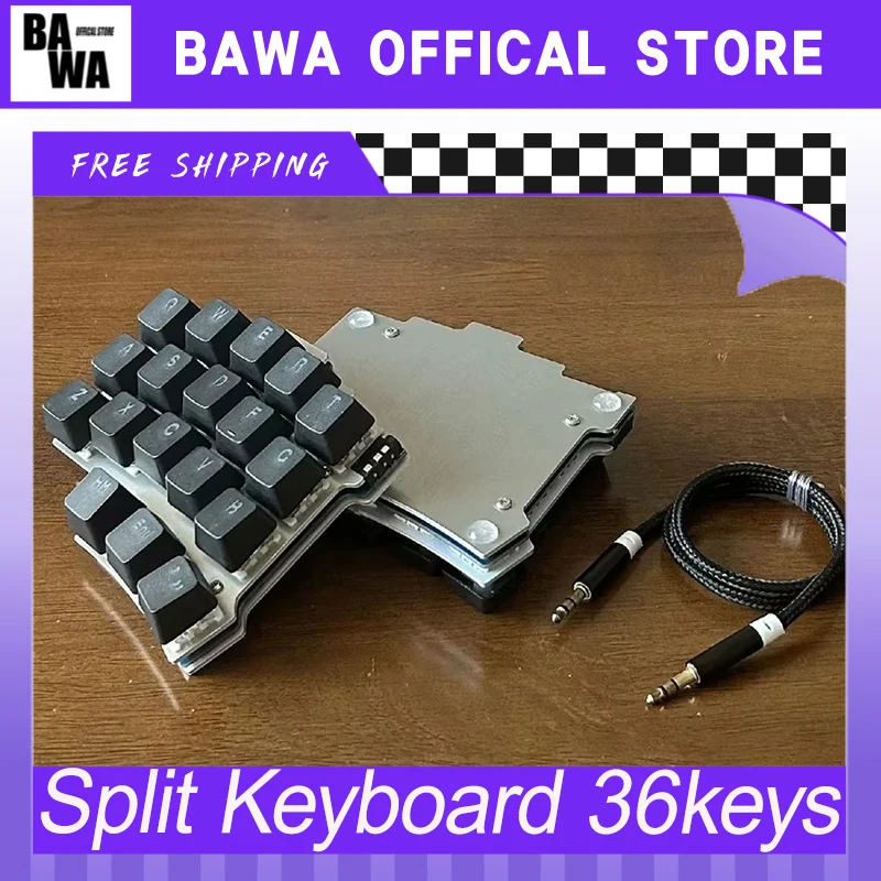 Split Mechanical Keyboard 36keys Layout Mini Mechanical Keyboard Key Change VIA Programmable Independent Gaming Keyboard Custom