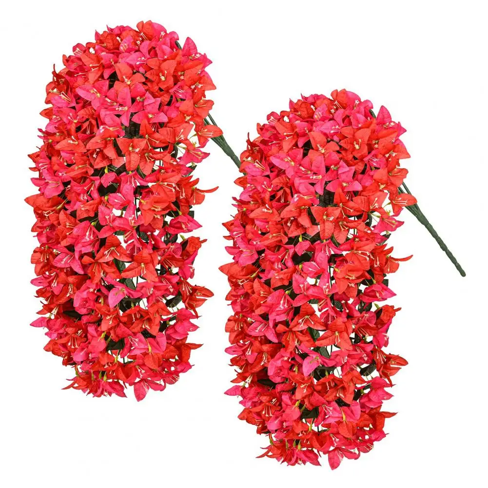 زهرة صناعية واقعية مقاومة للأشعة فوق البنفسجية زهور معلقة من Bougainvillea لتزيين حفلات الزفاف في الأماكن المغلقة والخارجية #5