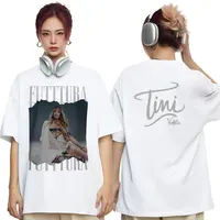 Cantante Tini Stoessel Futtura Tour 2025 camiseta hombres mujeres moda estética camiseta de manga corta suelta Casual camisetas de gran tamaño