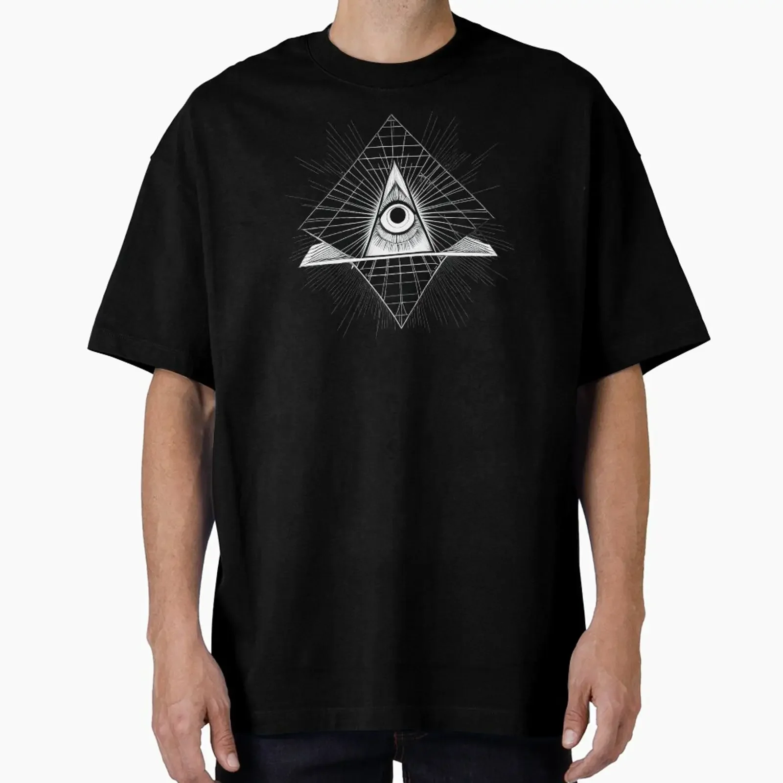 Hyper Dimensional Illuminati All Seeing Eye designed and sold by Mindi Maxine vintage Washed fashion Slightly streetwear
