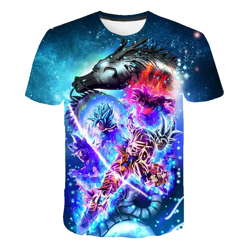 2025 Anime Dragon Ball Goku 3D Print Kids T Shirt Summer Fashion Casual T-shirt Boy Girl Unisex Children's Clothing Tshirt Tops