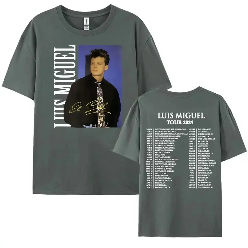 Limited Luis Miguel Tour 2024 Graphic T Shirts Men Fashion Hip Hop Street T-shirt Unisex 90s Vintage Style Oversized Cotton Tees