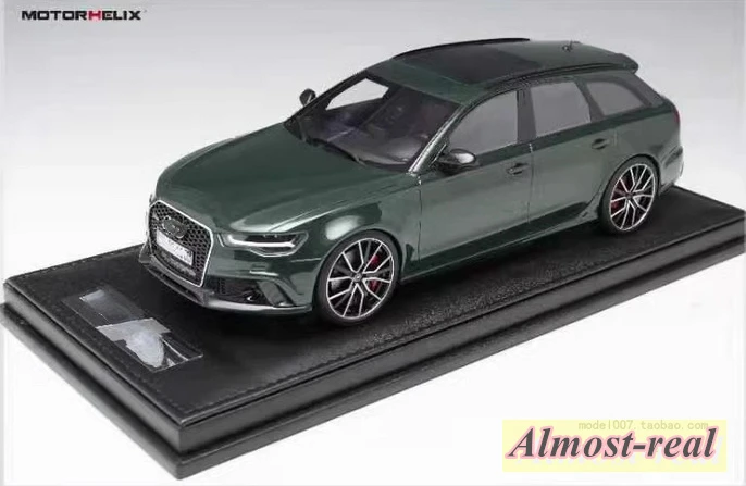 MOTORHELIX MH 1:18 For Audi RS6 Resin Diecast Model Car Display Ornaments Toys Boys Birthday Gifts Hobby Display Collection Gray