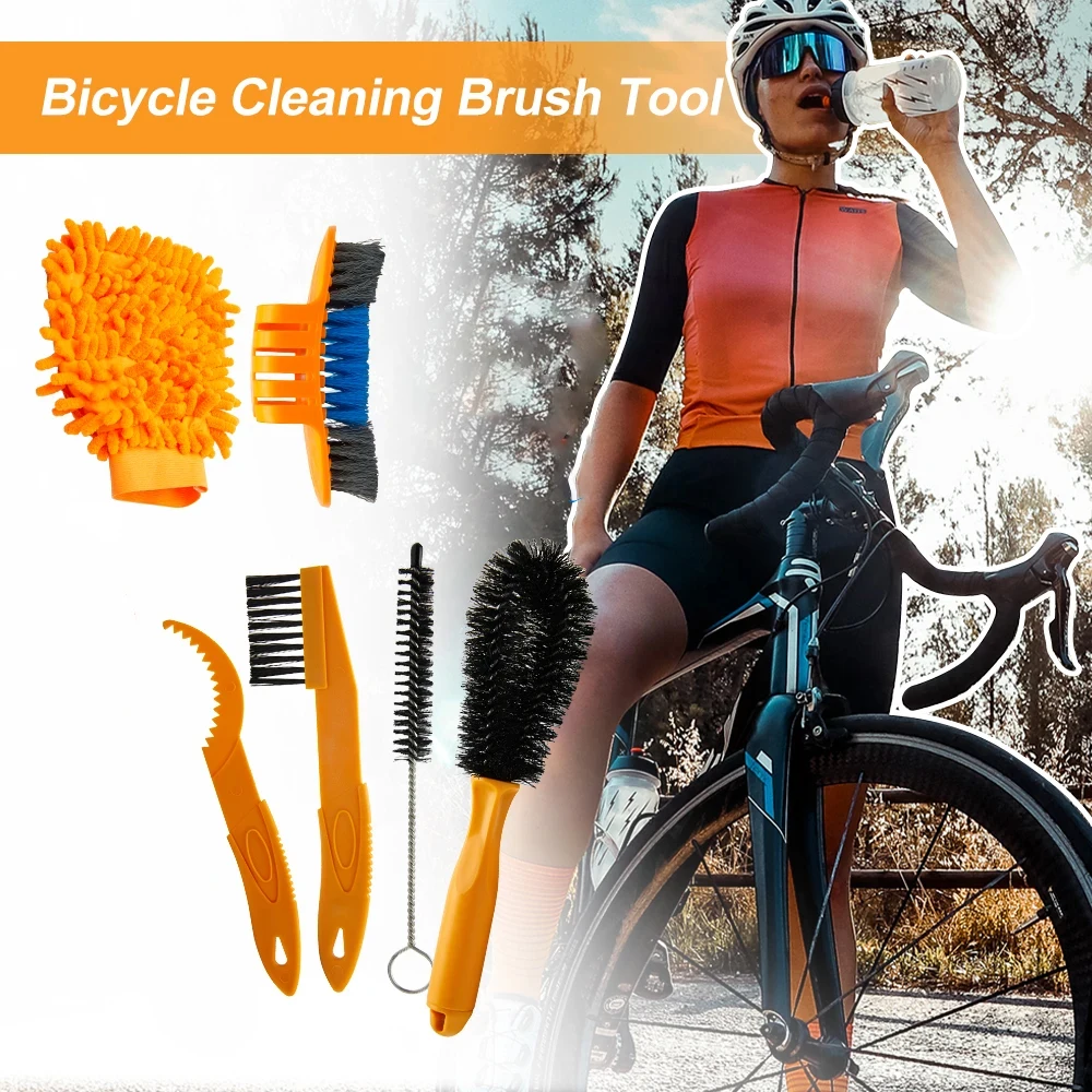 Portable Bicycle Chain Cleaner Motorcycle Road Bike Chain Clean Brush Bicycle Clean Tool Kit Cycling Chain Cleaner Maintenance