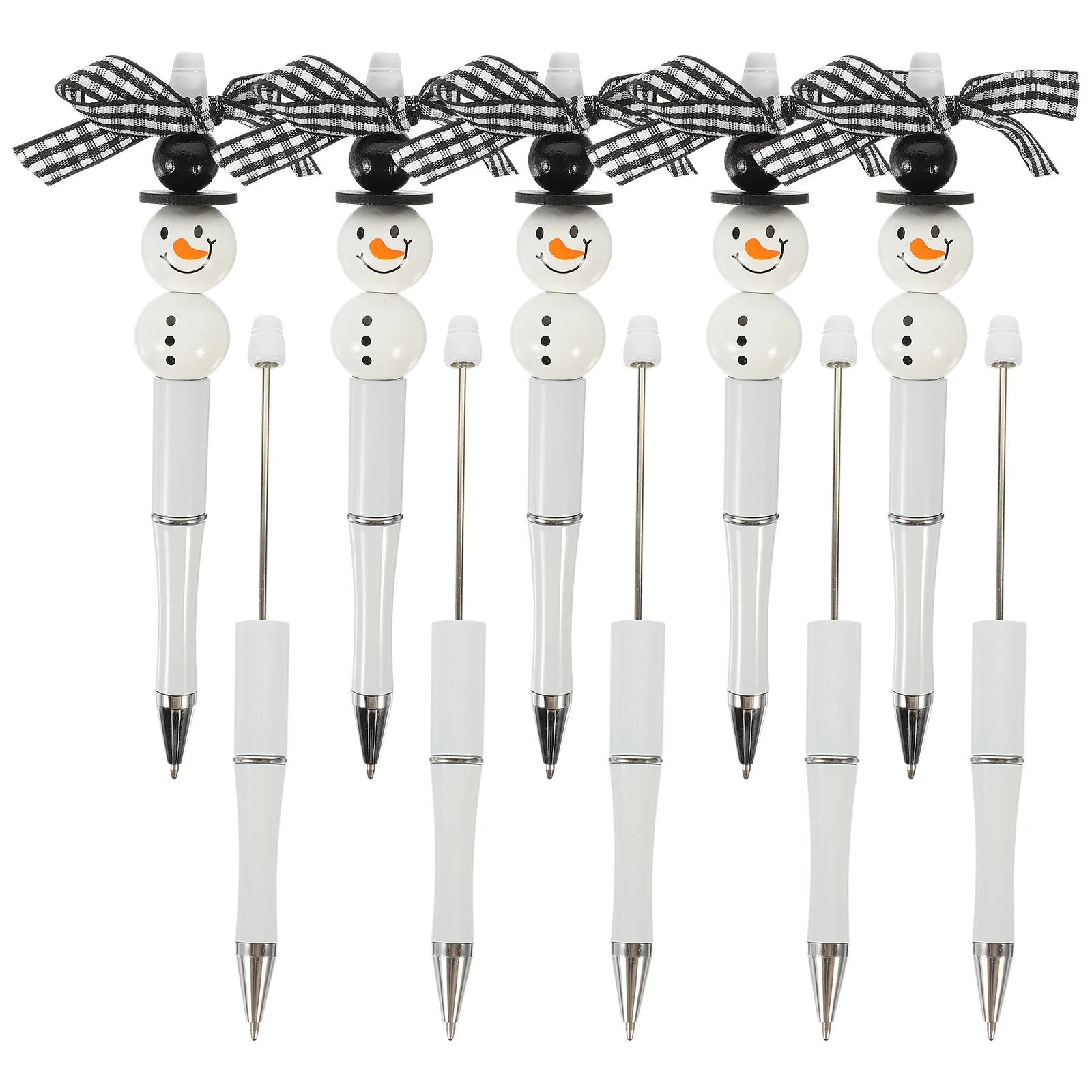 مجموعة واحدة من أقلام الخرز المحمولة ذات الكتابة السلسية بدون زلق، مادة خشبية للاستخدام اليومي والهدايا، أقلام قابلة للخرز