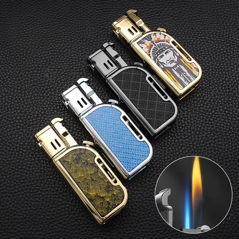 

HONEST One Machine Inflatable Cigar Lighter Dual Fire Grinding Wheel Direct Injection Open Flame Visual Window Recyclable