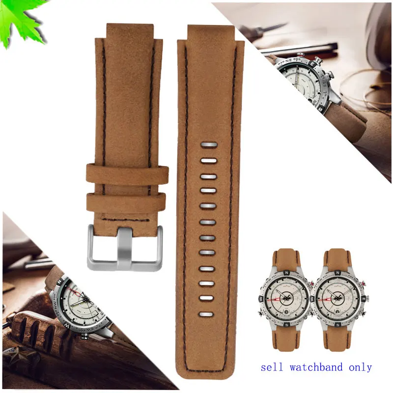 Leather watch strap For TIMEX  watch T2N721 T2N720 TW2T76300 TW2T76500 series men watchband chain accessories  24-16mm