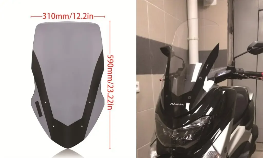 

Переднее лобовое стекло для Yamaha NMAX155 NMAXL125 16-18, удлиненное стекло для мотоцикла, дефлектор, защитная пленка для экрана