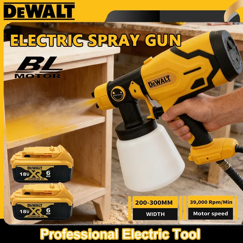 

Dewalt 800ML Cordless Electric Spray Gun Portable Paint Sprayer High Power Auto Furniture Coating Airbrush For Dewalt Battery