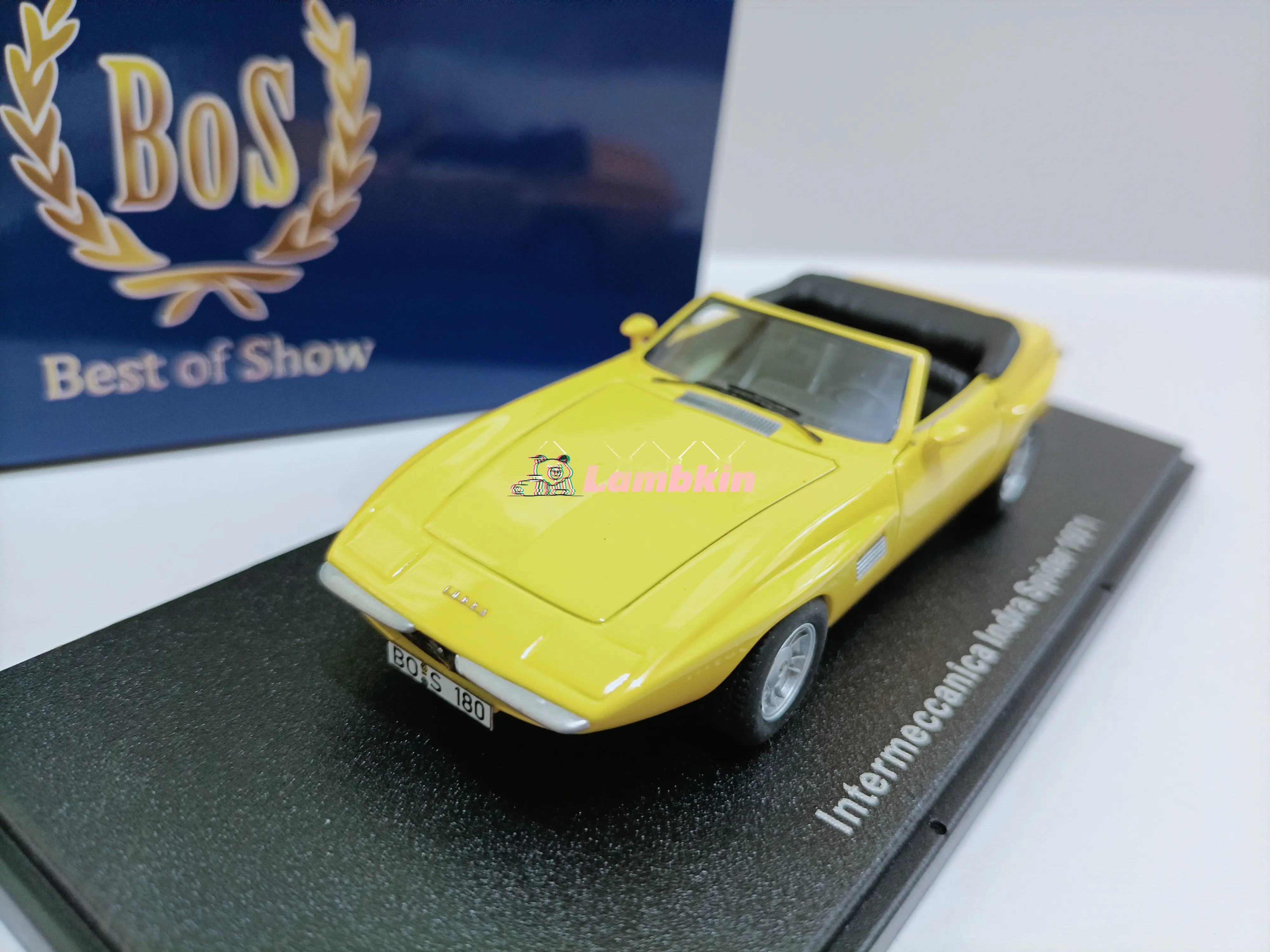 

Bos 1/43 Intermecanica 1971 Yellow Open top Coupe Model Collection Gift Resin car model