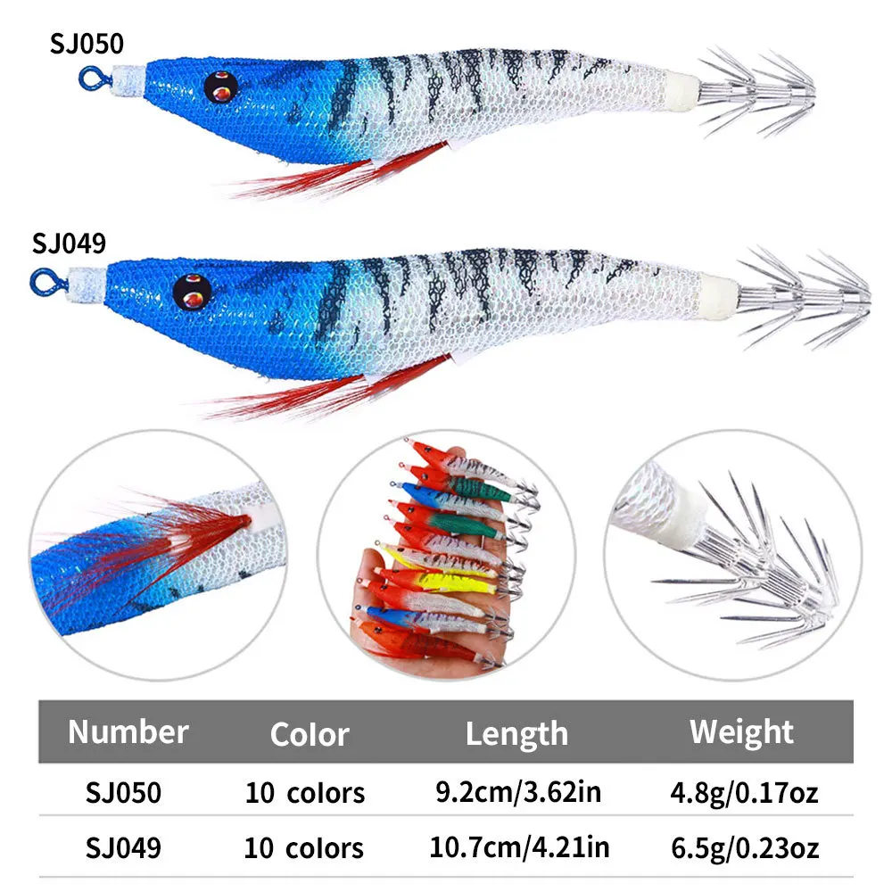 Bionic Shrimp Luminous Jumping Shrimp Sea Fishing Bait Wholesale Squid Hook Bionic Fishing Box Lure Squid Octopus Shrimp Bait