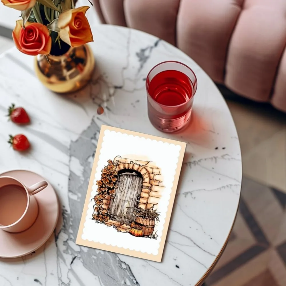 1pc Autumn Gate Silicone Clear Stamps Autumn Pumpkin Stamp for DIY Scrapbooking Photo Album Decorative Cards Making Stamps