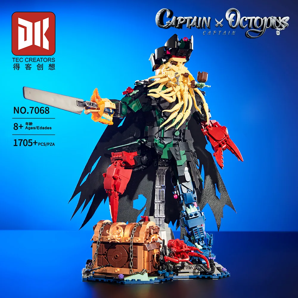 

Новинка 7068 1705 шт. MOC осьминог пиратский капитан персонаж строительные блоки кирпичи сборка моделей игрушки для мальчиков подарок на день рождения набор